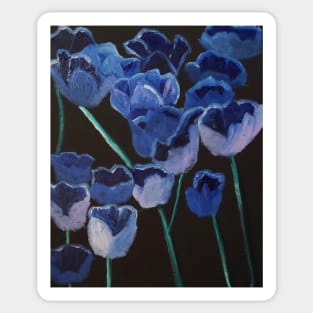 Poppy delight oil painting by Tabitha Kremesec Sticker